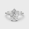 3.3 Carat Pear Cut Moissanite Ring