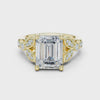 3.3 Carat Fine Emerald Cut Moissanite Ring
