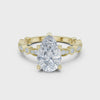 2.2 Carat Elegant Pear Cut Moissanite Ring