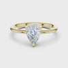 1 Carat Pear Cut Moissanite Ring