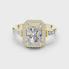 2.7 Carat Emerald Cut Moissanite Ring