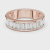 2.2 carat - 5.6 mm Luxury Emerald cut Moissanite Band