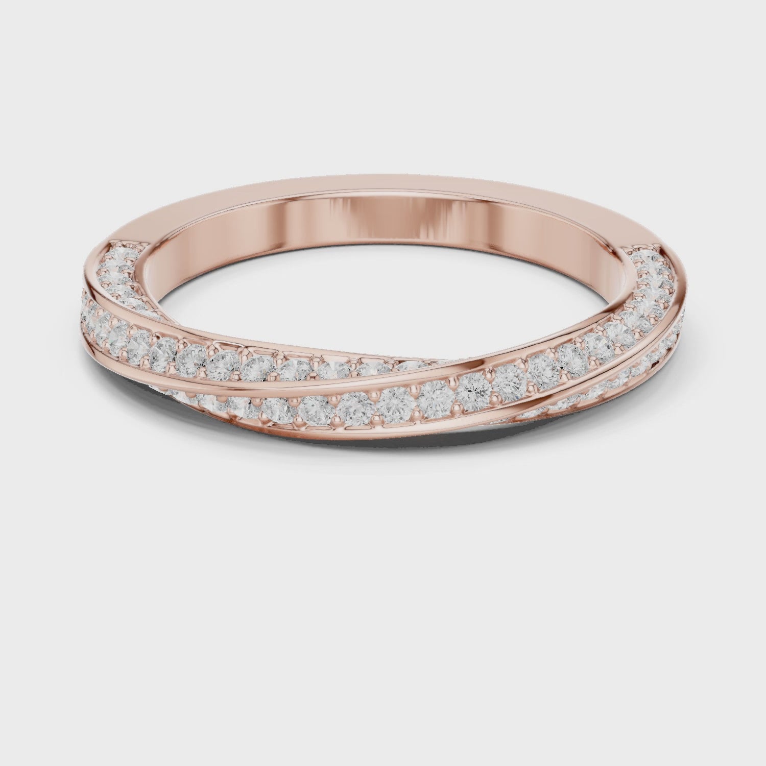 Twisted Moissanite Band