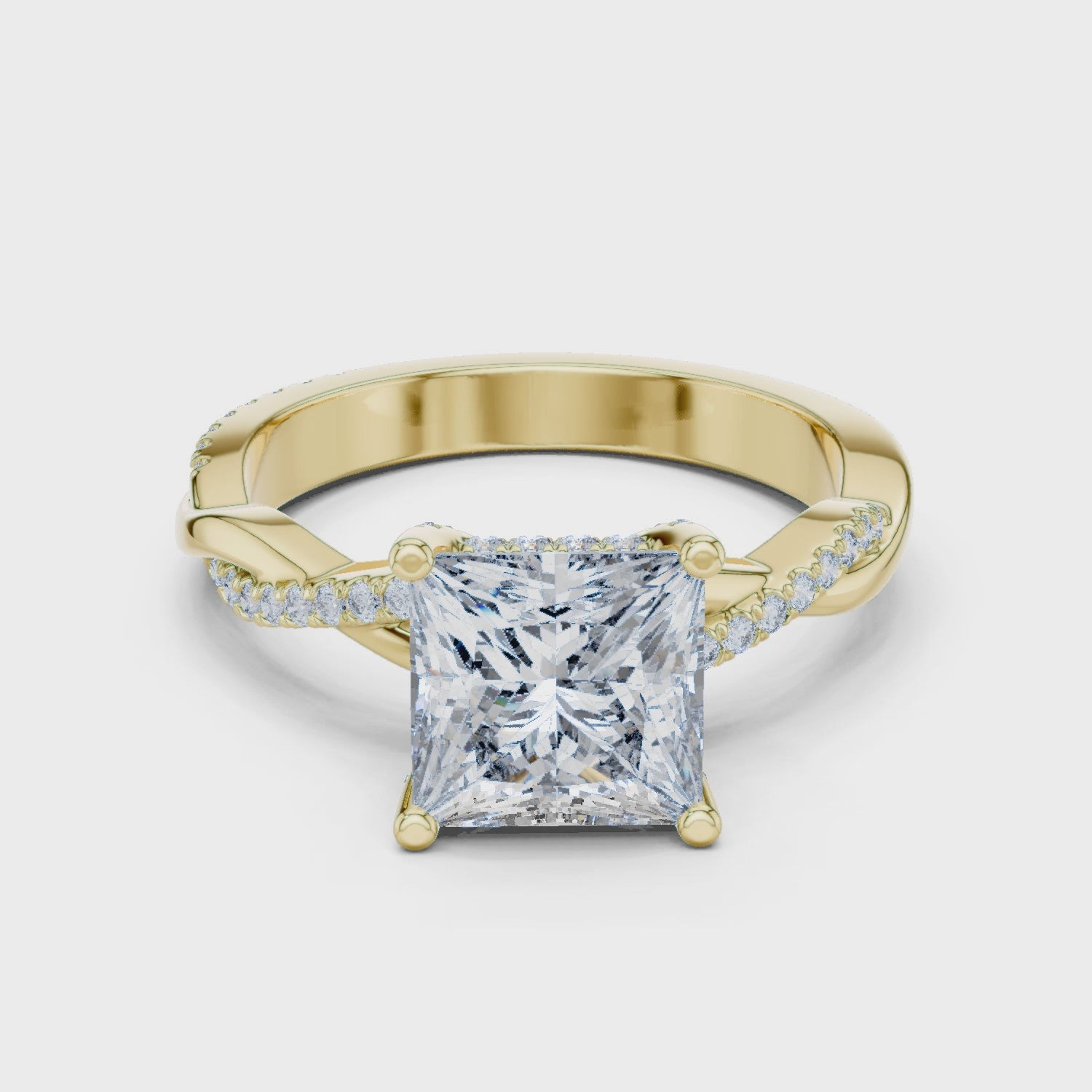 2.3 Carat Princess Cut Moissanite Ring