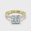 2.3 Carat Princess Cut Moissanite Ring