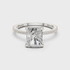 2.2 Carat Elegant Emerald Cut Moissanite Ring