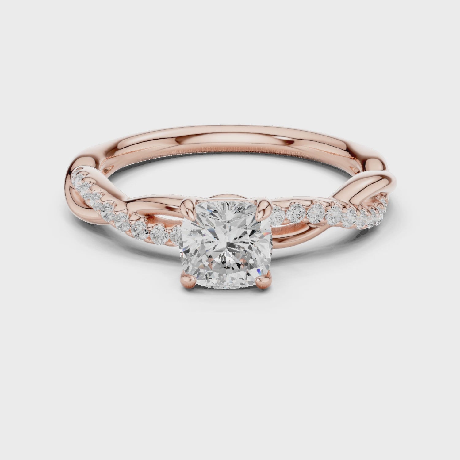 0.84 Carat Round Cut Moissanite Ring