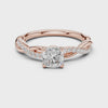 0.84 Carat Round Cut Moissanite Ring