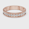 3.6 mm Round cut fine Moissanite Band