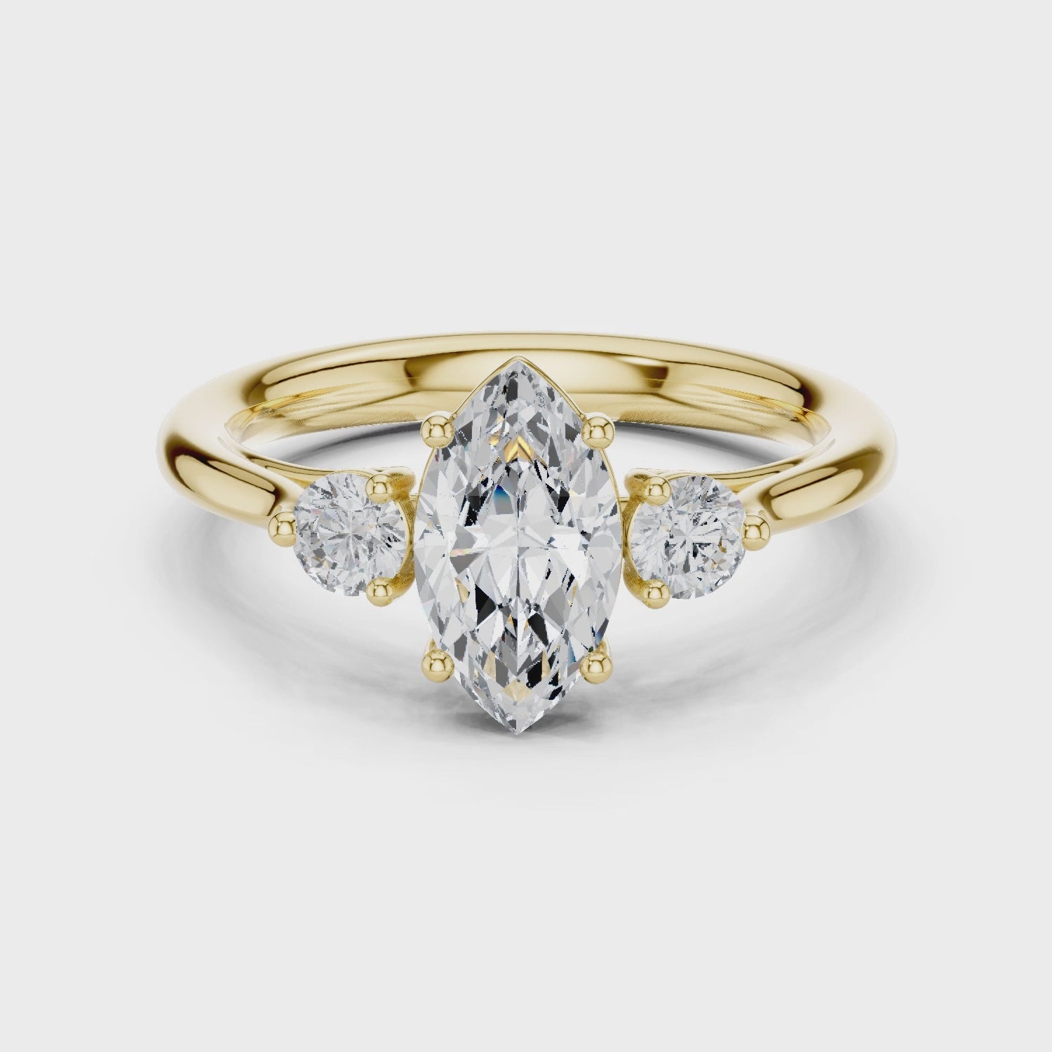 1.2 Carat Marquise Cut Moissanite Ring