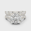 3.8 Carat Fancy Round Cut Moissanite Ring