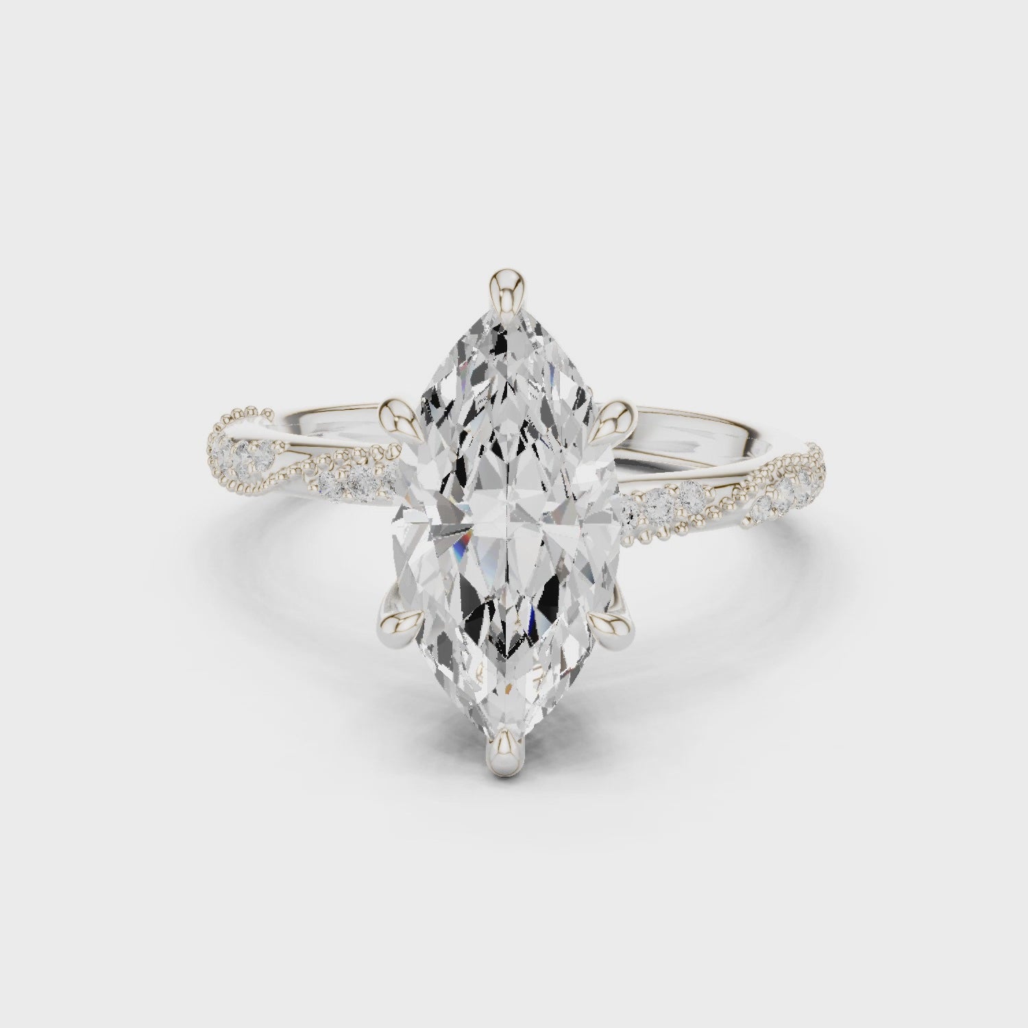 2.5 Carat Exquisite Marquise Cut Moissanite Ring