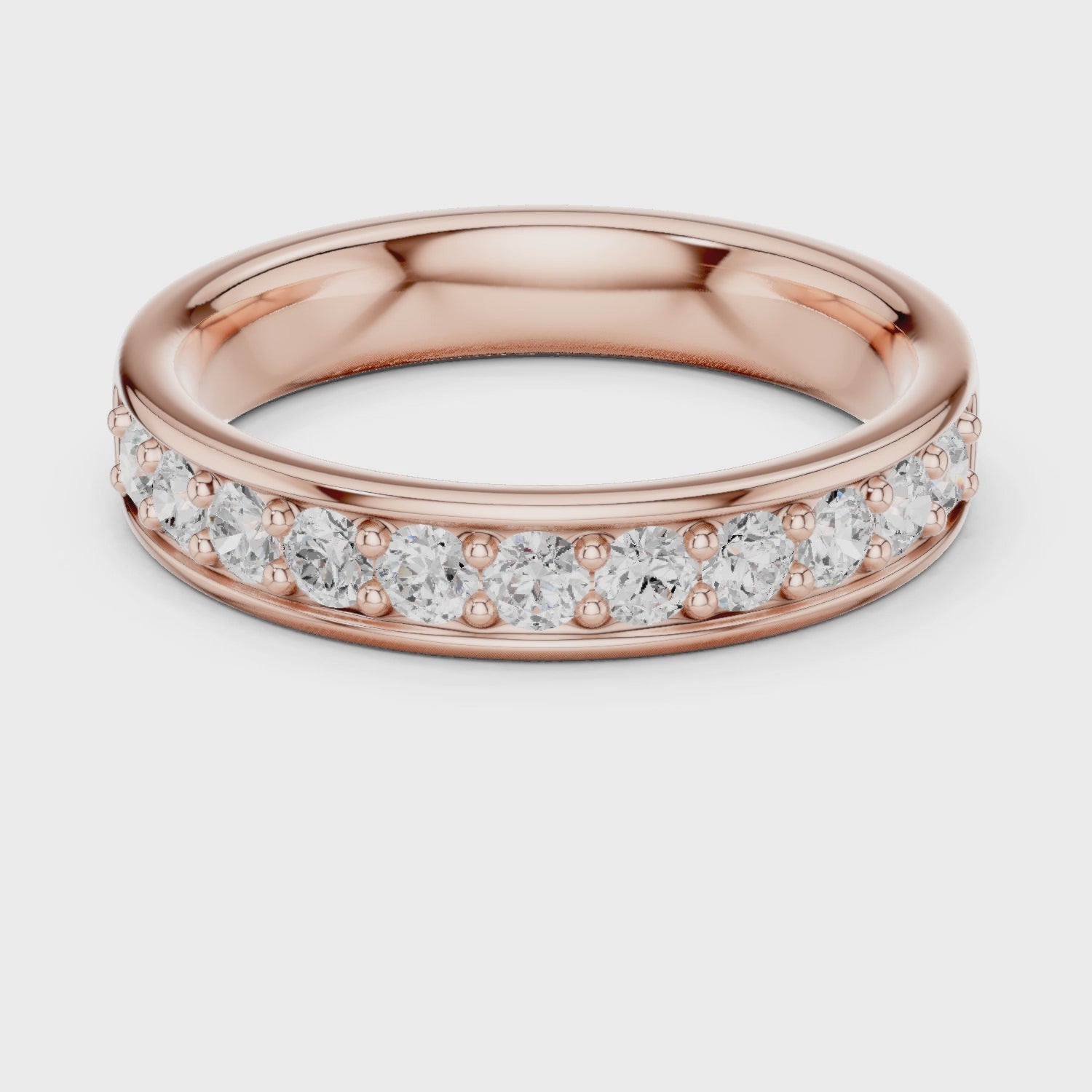 3.86 mm Fancy Moissanite Band